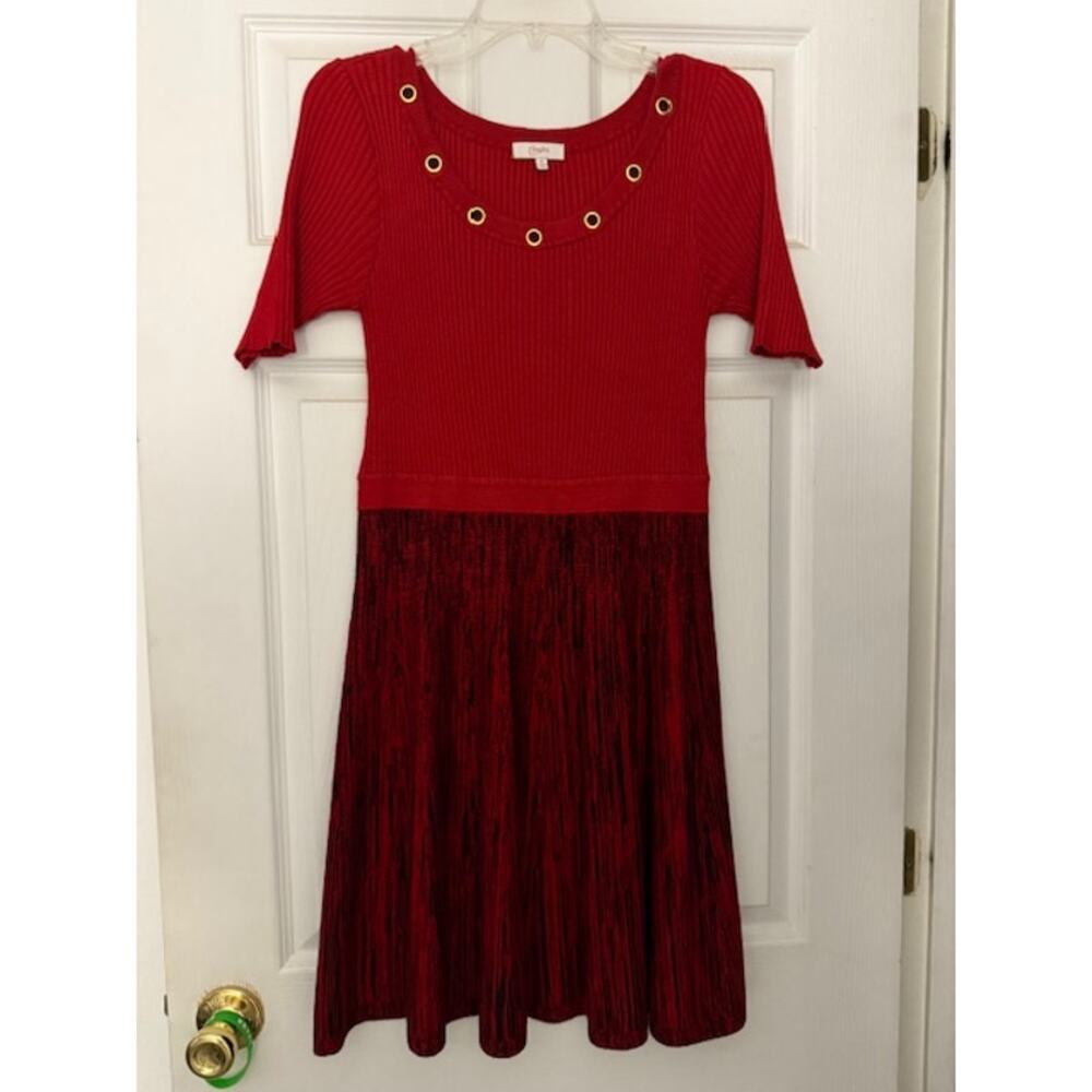 Flowy Red Knitted Dress By Candie's Size XLarge